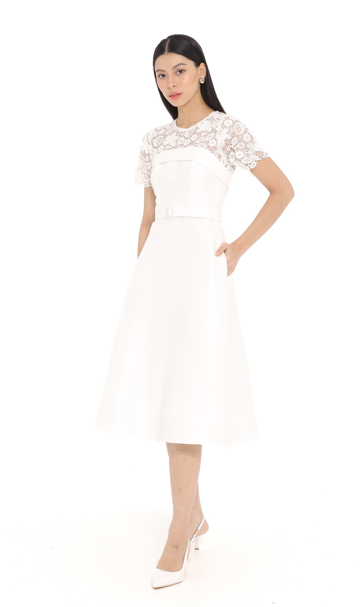 Olla Dress in White