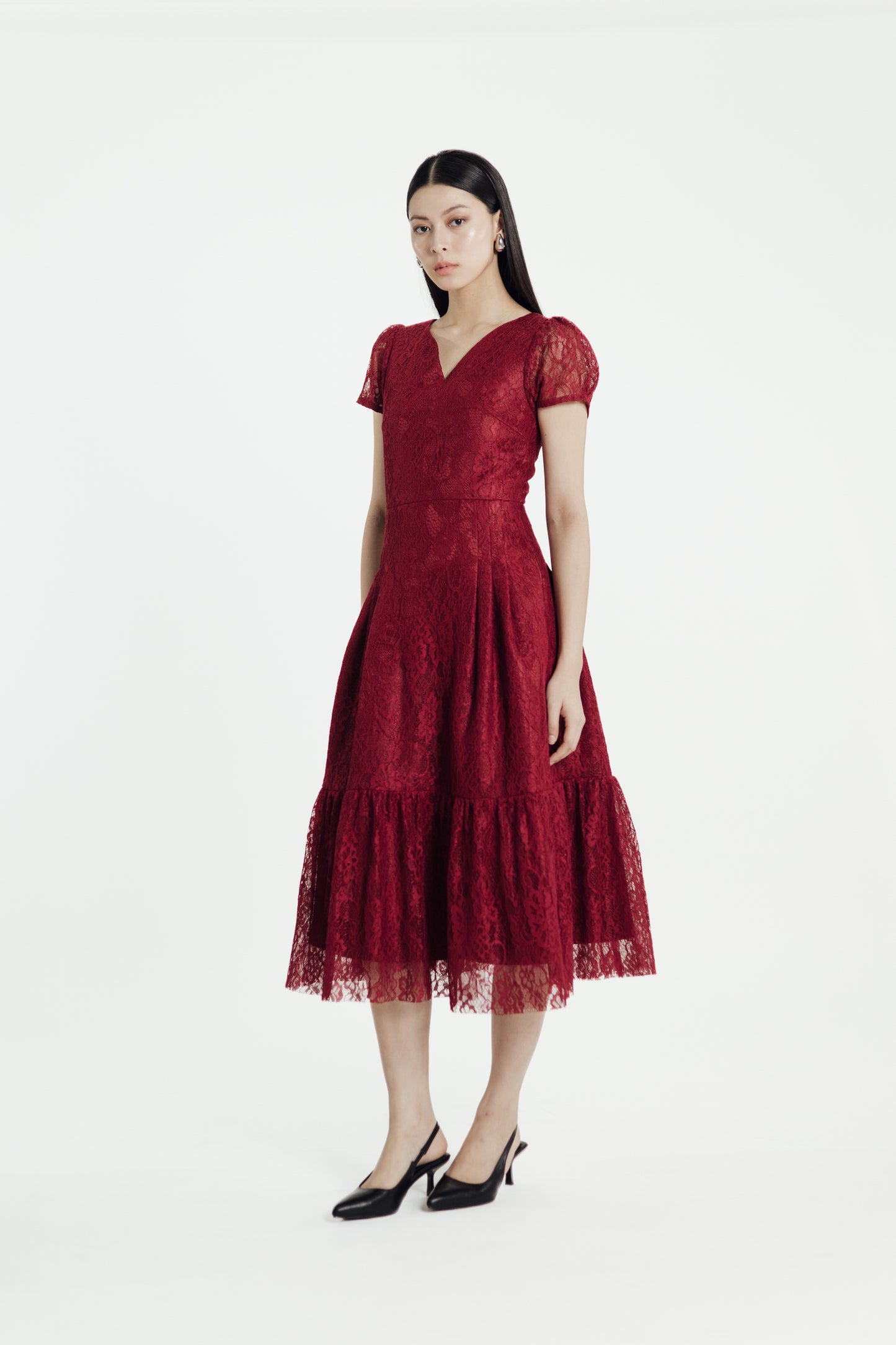 Dal Dress in Maroon