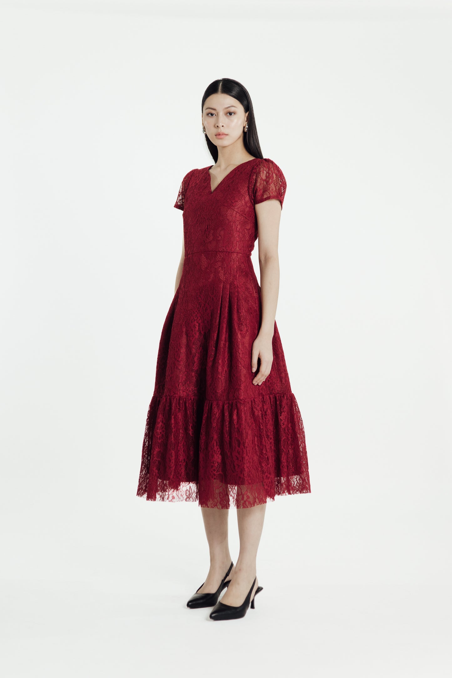 Dal Dress in Maroon