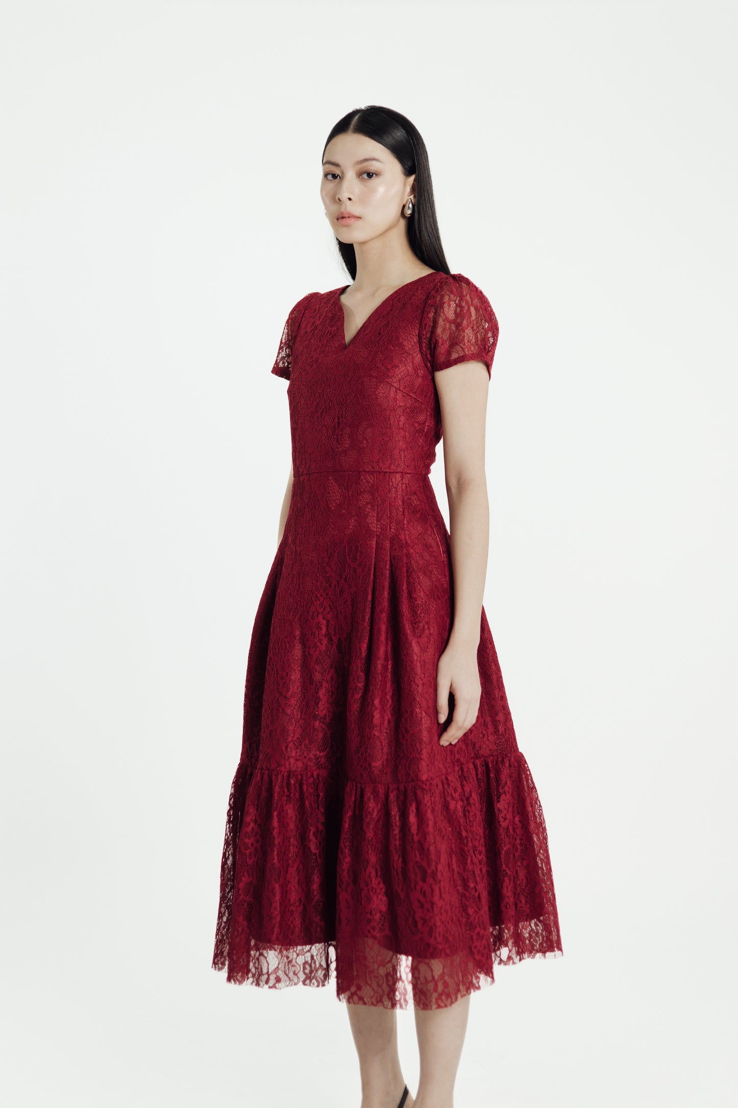 Dal Dress in Maroon