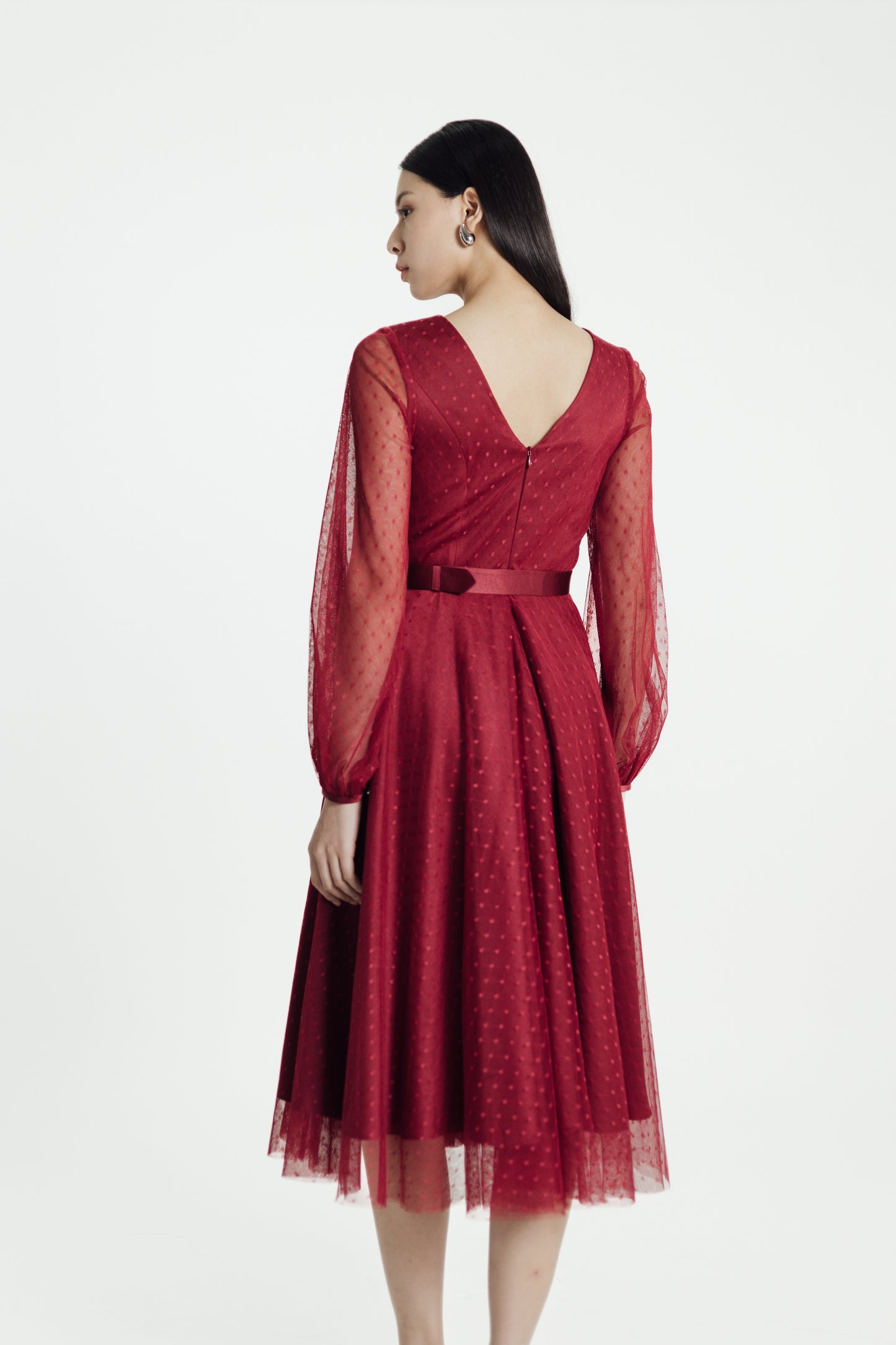 Frostine Dress in Maroon