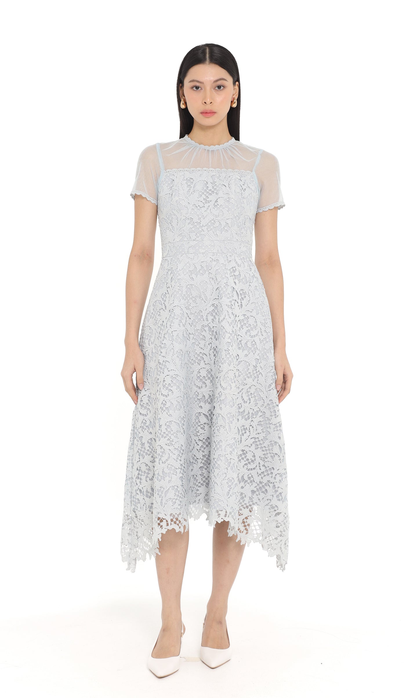 Navin Dress in Ash Blue