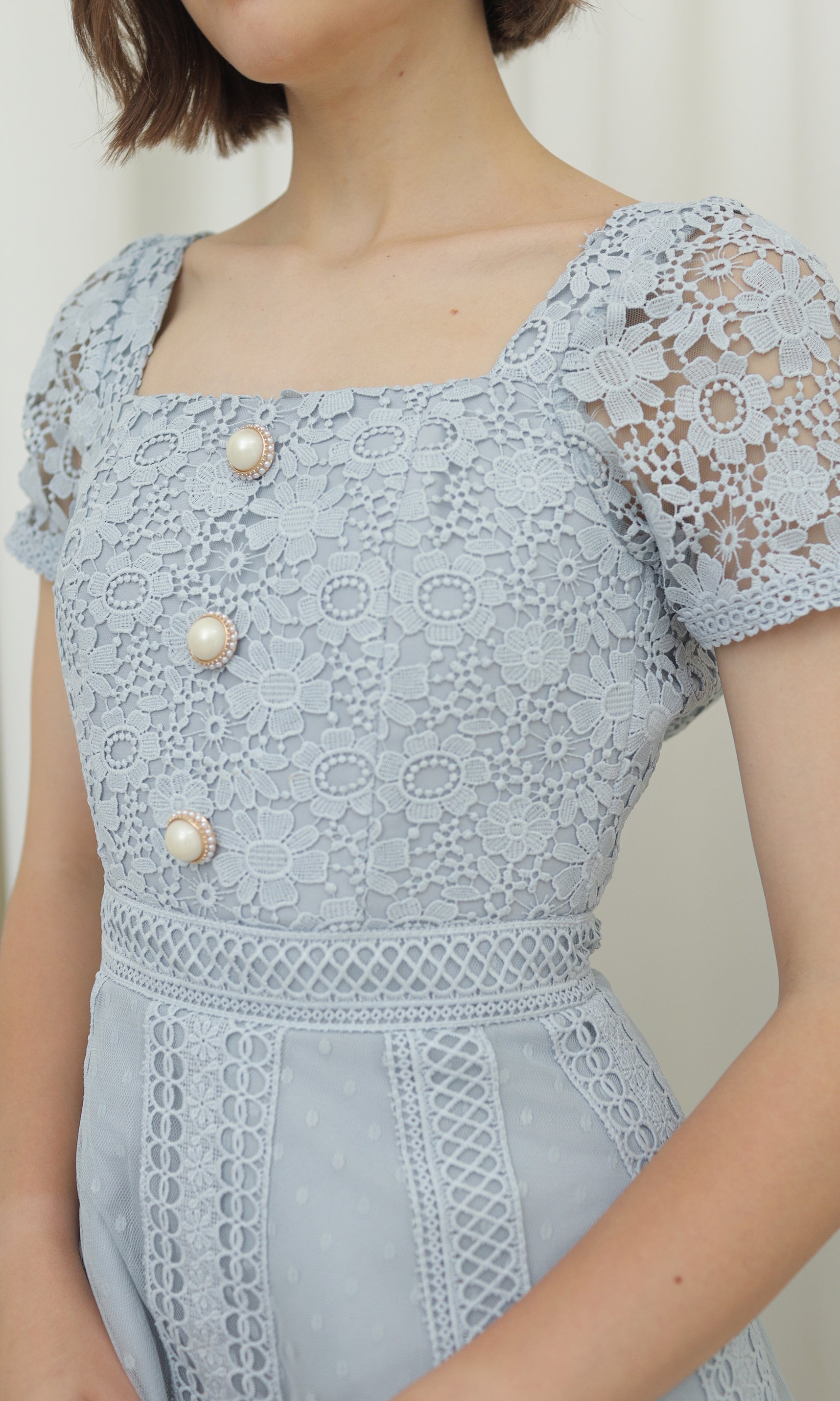 Lulu Dress in Ash Blue poshtureofficial Lulu Dress in Ash Blue poshtureofficial