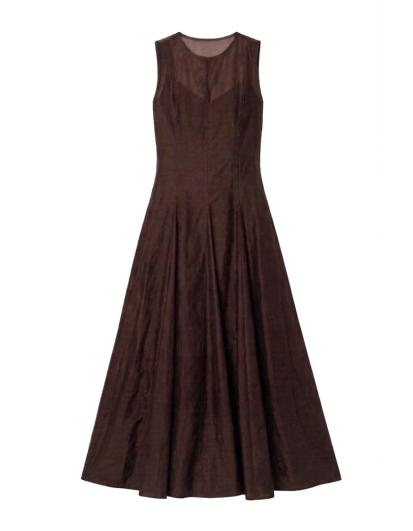 Siren Dress in Deep Brown
