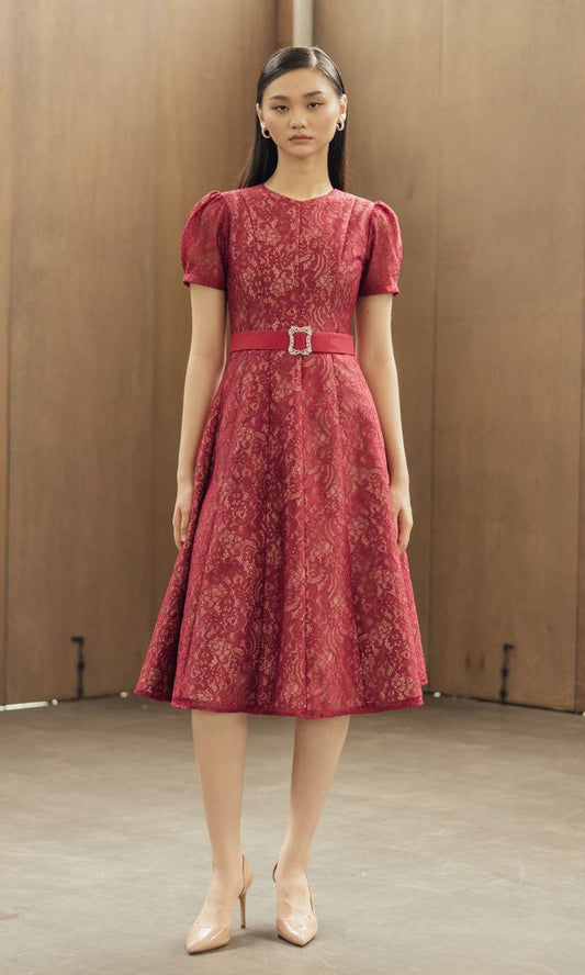 [READY STOCK] Dowson Dress in Maroon