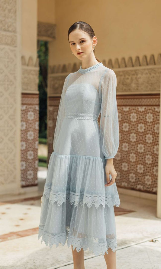 Amarintha Dress in Ash Blue