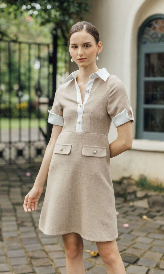 Maple Dress in Braun