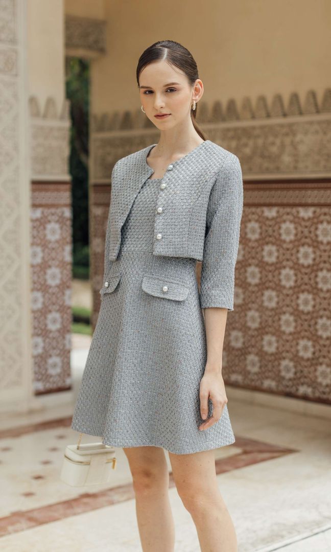 [READY STOCK] Ainsley Dress in Grey